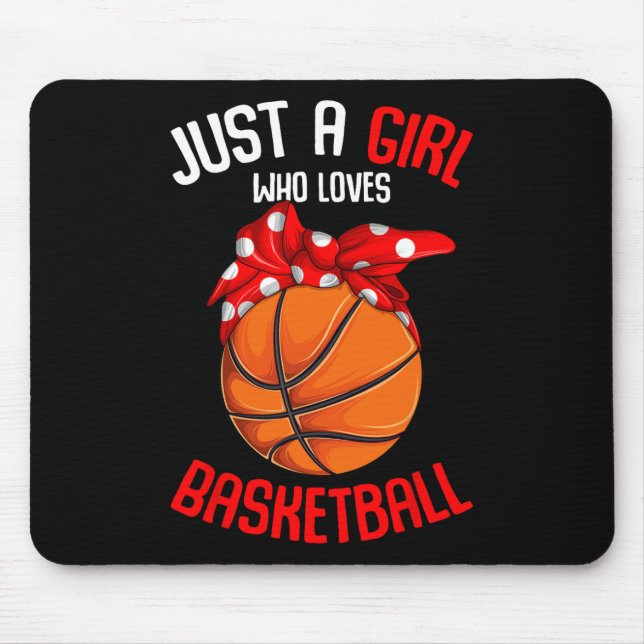 Tapis De Souris Juste une fille qui aime le basket-ball fille fill (Devant)