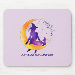 Tapis De Souris Juste Une Fille Qui Aime Le Chat