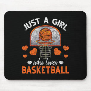 Tapis De Souris Juste Une Fille Qui Aime Le Joueur De Basketball F