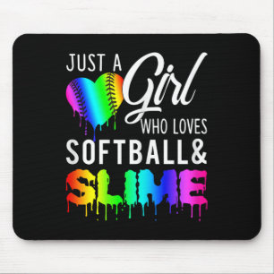 Tapis De Souris Juste Une Fille Qui Aime Le Softball Et Le Slime T