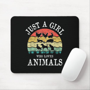 Tapis De Souris Juste une fille qui aime les animaux