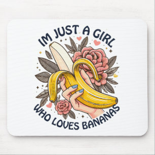 Tapis De Souris Juste une fille qui aime les bananes 