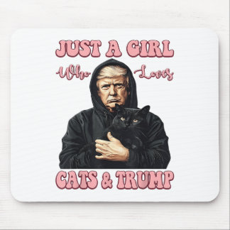 Tapis De Souris Juste Une Fille Qui Aime Les Chats Et Trump Drôle