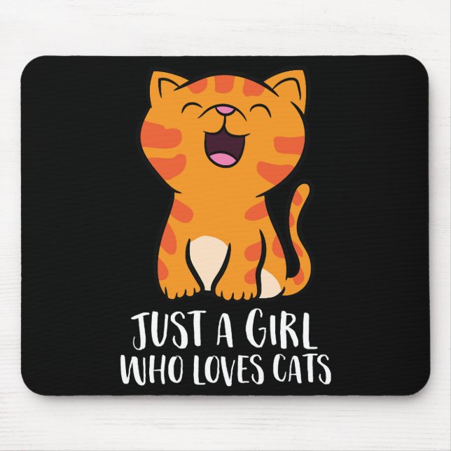 Tapis De Souris Juste une fille qui aime les chats Pullover (Devant)