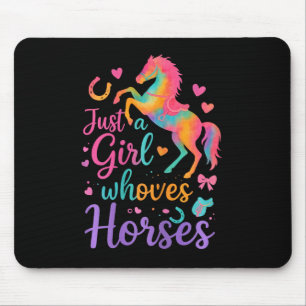 Tapis De Souris Juste Une Fille Qui Aime Les Chevaux Cadeaux À Che