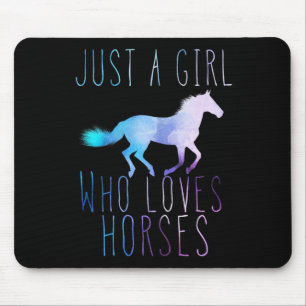 Tapis De Souris Juste Une Fille Qui Aime Les Chevaux Cheval Équita