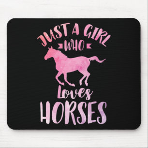 Tapis De Souris Juste Une Fille Qui Aime Les Chevaux Équitation Éq