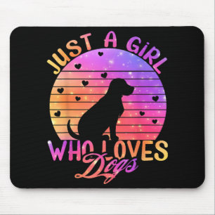 Tapis De Souris Juste Une Fille Qui Aime Les Chiens