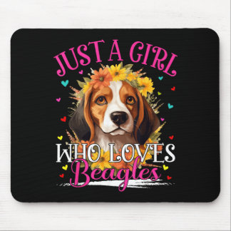 Tapis De Souris Juste Une Fille Qui Aime Les Chiens Beagles Pour F