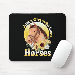 Tapis De Souris Juste une fille qui aime les filles qui font du ch