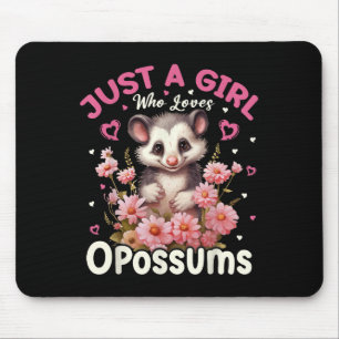 Tapis De Souris Juste une fille qui aime les ossums floral femmes