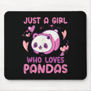 Tapis De Souris Juste Une Fille Qui Aime Les Pandas Drôle Citation