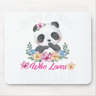 Tapis De Souris Juste Une Fille Qui Aime Les Pandas T-Shirt Panda