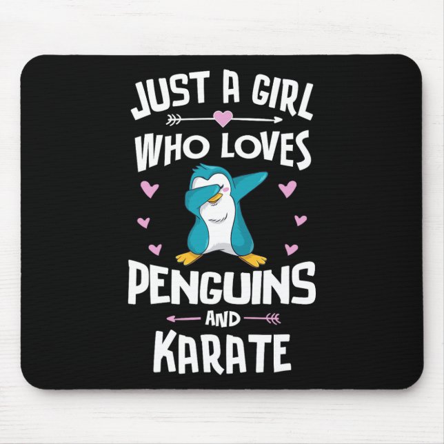 Tapis De Souris Juste Une Fille Qui Aime Les Pingouins Et Le Cadea (Devant)