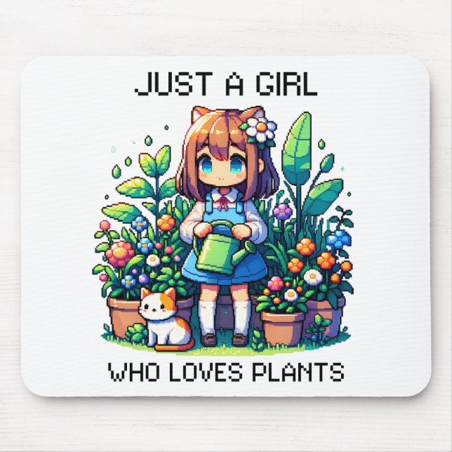 Tapis De Souris Juste une fille qui aime les Plantes (Devant)