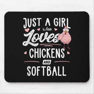 Tapis De Souris Juste une fille qui aime les poulets et le cadeau 