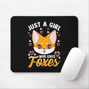 Tapis De Souris Juste une fille qui aime les renards Enfants Fille