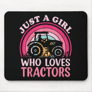 Tapis De Souris Juste Une Fille Qui Aime Les Tracteurs