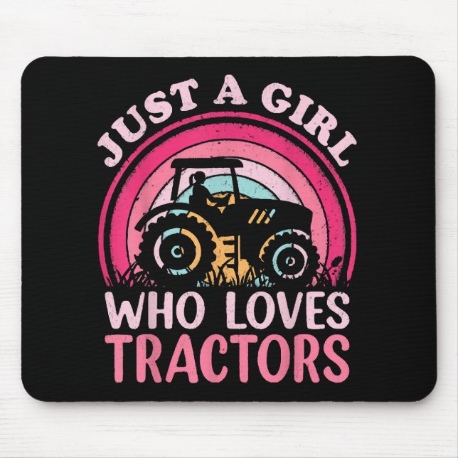Tapis De Souris Juste Une Fille Qui Aime Les Tracteurs (Devant)