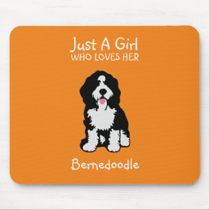 Tapis De Souris Juste une fille qui aime son Bernedoodle