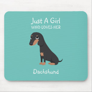 Tapis De Souris Juste une fille qui aime son Dachshund