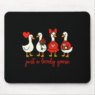 Tapis De Souris Juste une oie adorable Saint Valentin Canard Drôle