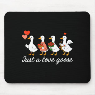 Tapis De Souris Juste une oie d'amour Canard de la Saint-Valentin