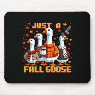 Tapis De Souris Juste une oie d'automne drôle Pixel Style rétro d'