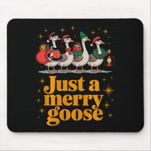 Tapis De Souris Juste une oie joyeuse drôle de Noël Premium Tri-bl