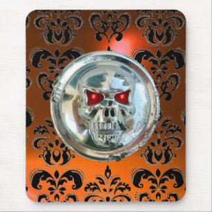 Tapis De Souris JUTEAU DE CHROME, Damas, Agate orange