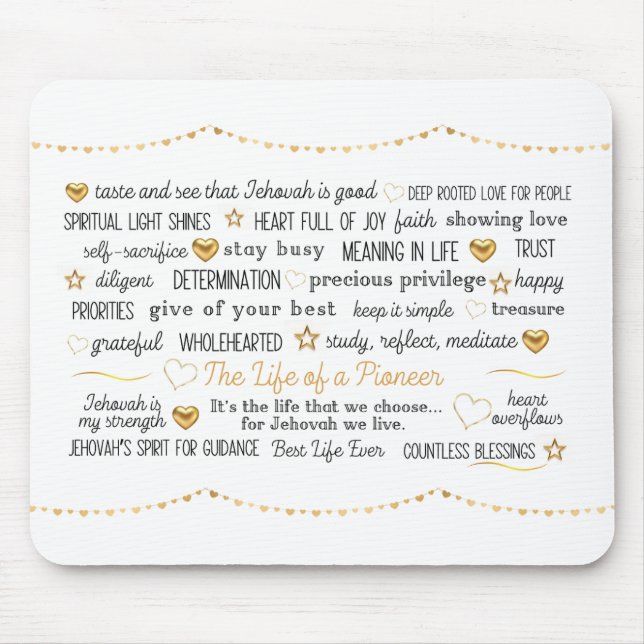 Tapis De Souris JW La vie d'un pionnier (Devant)