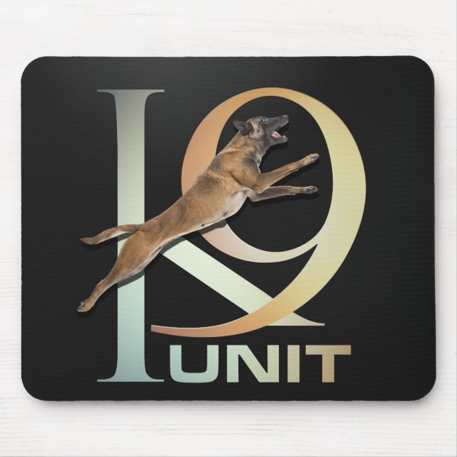 Tapis De Souris K-9 unité - unité Malinois de chien policier (Devant)