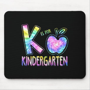 Tapis De Souris K is For Kindergarten Teacher Tie Dye Retour à Sch
