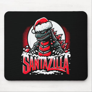 Tapis De Souris Kaiju Noël Santazilla Monstre Japonais Dinosaure