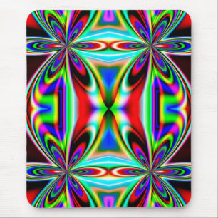Tapis De Souris Kaleidoscope Abstrait Design coloré-11438