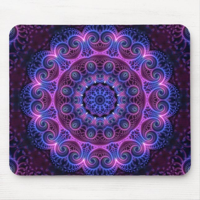 Tapis De Souris Kaleidoscope Apophyse Coeurs Mandala (Devant)