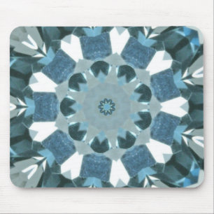 Tapis De Souris Kaleidoscope bleu