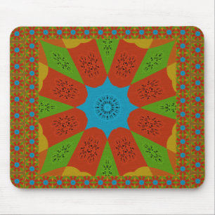 Tapis De Souris Kaleidoscope Bloom Une Vibrante couleur d'impressi