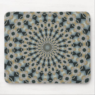 Tapis De Souris Kaléidoscope Camel et Sarcelle