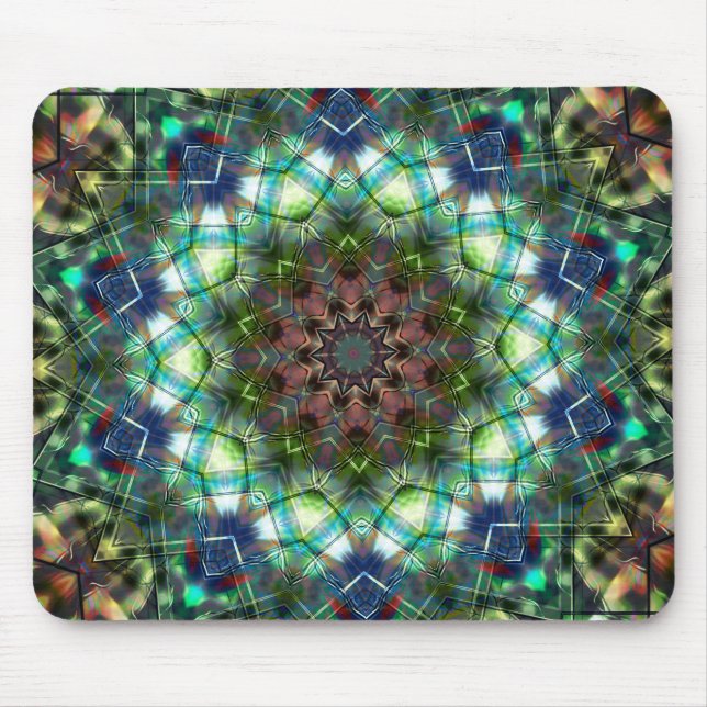 Tapis De Souris Kaléidoscope circulaire sous acrylique (Devant)