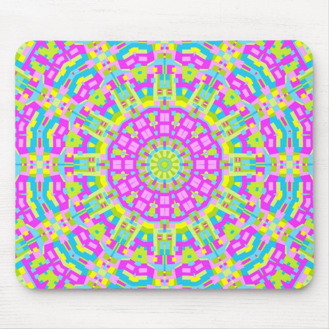 Tapis De Souris Kaleidoscope coloré 01 (Devant)