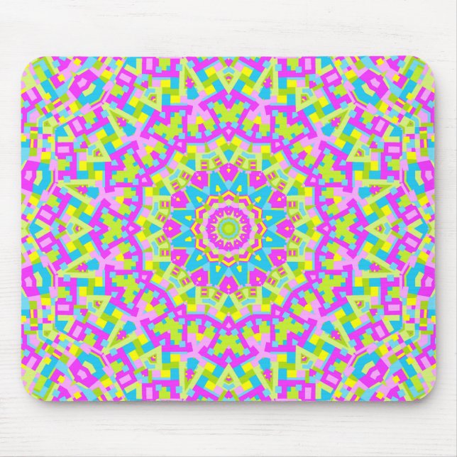 Tapis De Souris Kaleidoscope coloré 010 (Devant)