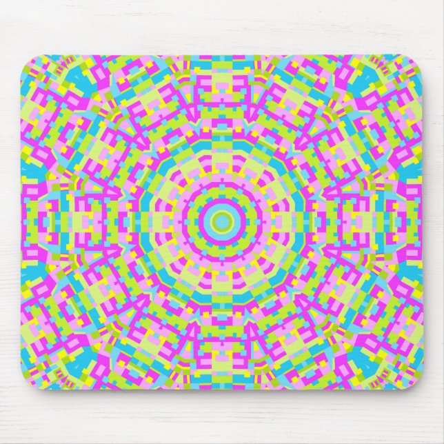 Tapis De Souris Kaleidoscope coloré 03 (Devant)