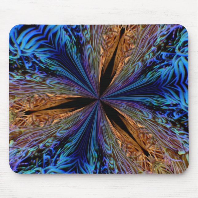 tapis de souris kaléidoscope corail. (Devant)