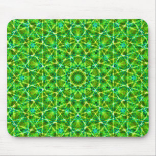 Tapis De Souris Kaléidoscope de réseau vert