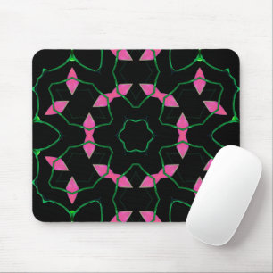 Tapis De Souris Kaleidoscope Émeraude et Rose