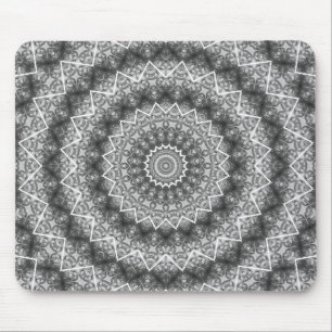 Tapis De Souris Kaleidoscope / Mandala gris clair