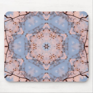 Tapis De Souris Kaleidoscope Matin Bleu & Frost Rose