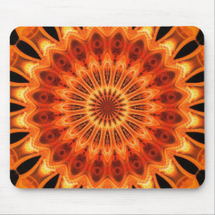 Tapis De Souris Kaléidoscope orange 06