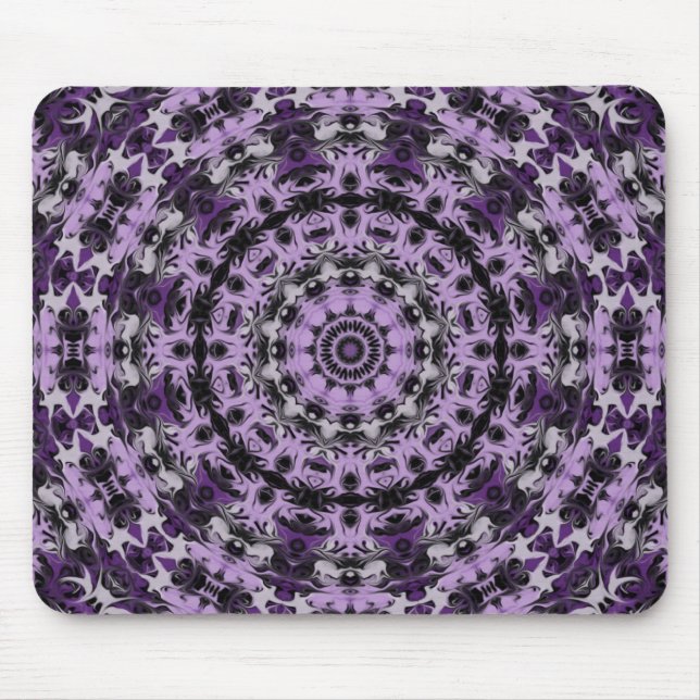 Tapis De Souris Kaléidoscope rêveur pourpre (Devant)